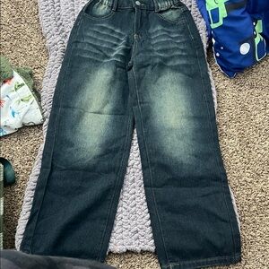 Wide-Leg Dark Wash Jeans